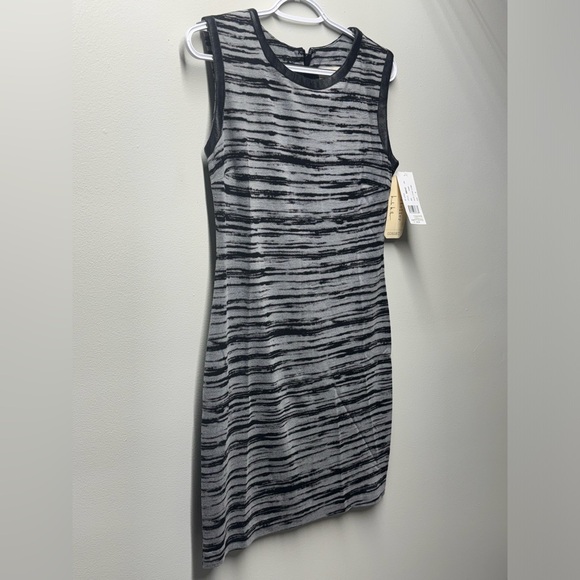 Nicole Miller Artelier Lamb Leather Combo Handmade Dress - Picture 5 of 9